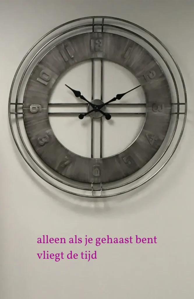 De tijd vliegt - lopen in drijfzand